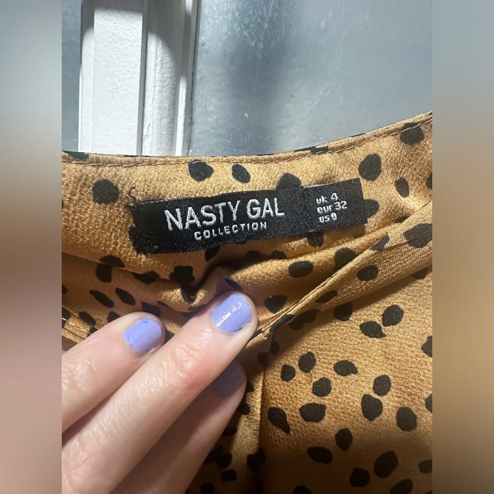 Nasty Gal Dalmatian Spot Satin Midi Skirt - Picture 6 of 6